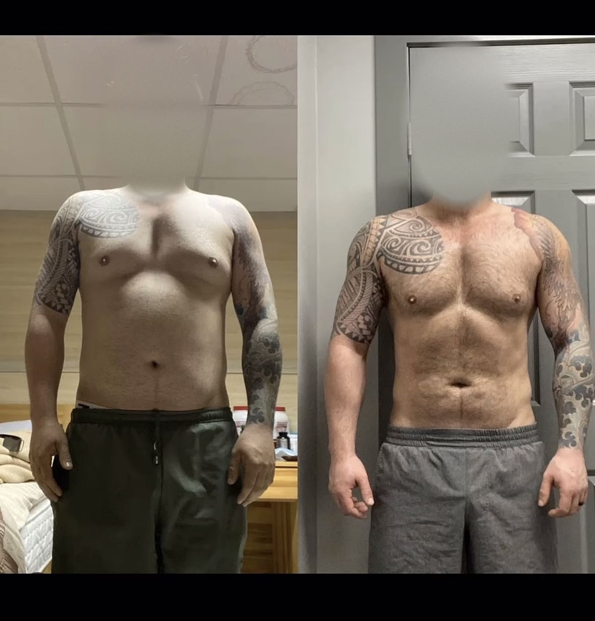 Tommy: −18 lbs fat, +5 lbs muscle